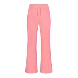 Skims Modal French Terry Flare Pant Coral Pink Size Medium
